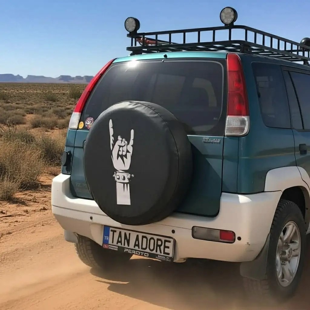 Rock Symbol Spare Wheel Tire Cover